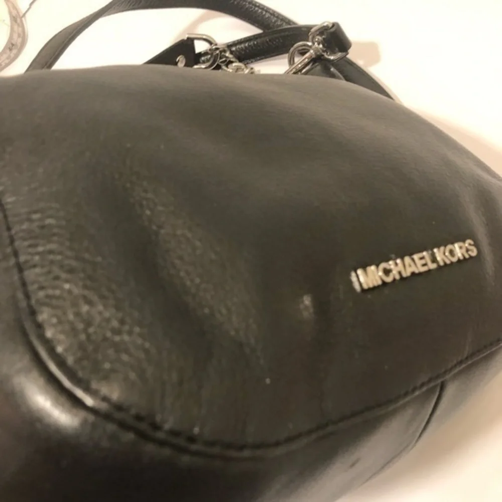 Michael kors black leather two way bag